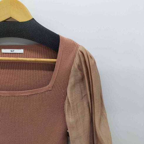 スライ SLY 23SS SHEER S/L SQUARE N/C トップス レディース FREE