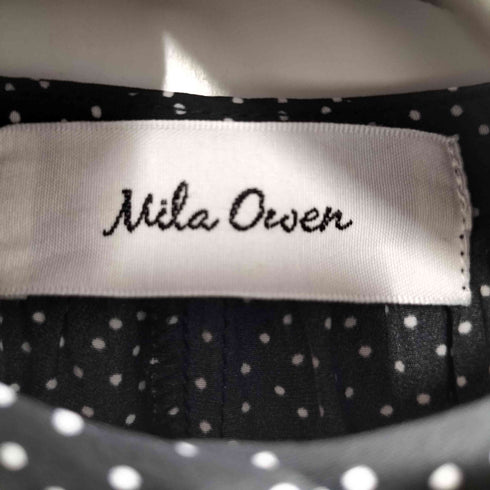 ミラオーウェン Mila Owen 22SS ドット L/S ノーカラー シャツ ワンピース レディース ONE SIZE