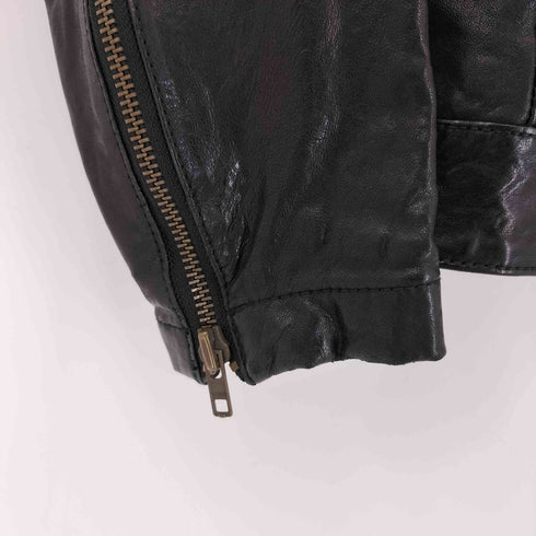 ビューティーアンドユースユナイテッドアローズ BEAUTY & YOUTH UNITED ARROWS ラムレザー ダブルジップ シングルライダースジャケット メンズ M