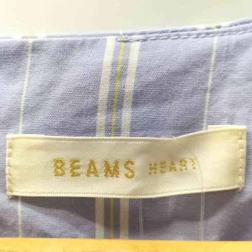 ビームスハート BEAMS HEART Vネック ストライプ カシュクール ワンピース レディース FREE
