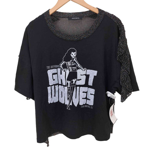 ヒステリックス HYSTERICS 切り替えプリントクルーネックTシャツ レディース