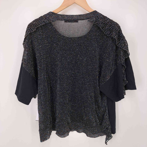 ヒステリックス HYSTERICS 切り替えプリントクルーネックTシャツ レディース