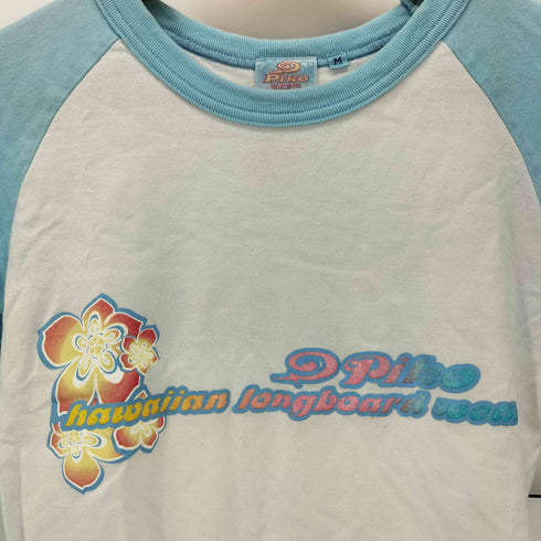 ピコ PIKO 00s Y2K ラメロゴ ラグランTシャツ レディース JPN:M