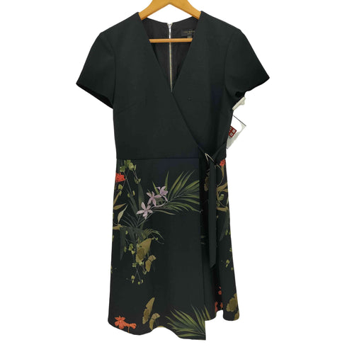 テッドベーカー TED BAKER 花柄 Vネック ワンピース レディース US:0-2