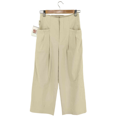 ma couleur ハイストレッチ ハイウエスト タックパンツ レディース JPN:38