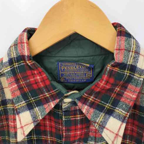 ペンドルトン PENDLETON 70s USA製 フランネルチェック レギュラーカラー長袖シャツ メンズ M