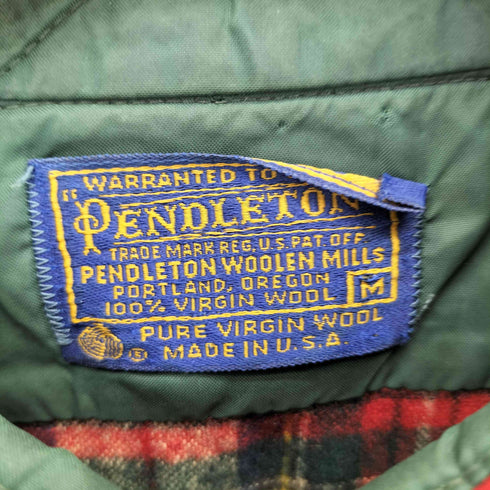 ペンドルトン PENDLETON 70s USA製 フランネルチェック レギュラーカラー長袖シャツ メンズ M
