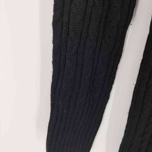バーニーズニューヨーク BARNEYS NEWYORK ウール100 ケーブル編み タートルネック ニット ミニワンピ チュニック レディース FREE
