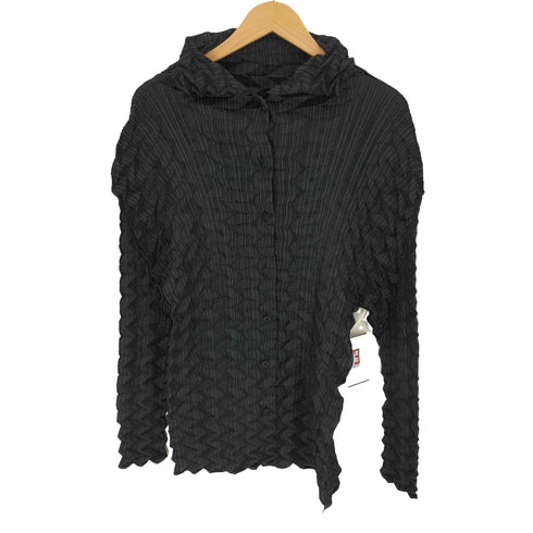 イッセイミヤケ ISSEY MIYAKE 13AW 立体プリーツ 3D デザイン L/S シャツ ブラウス レディース JPN:2