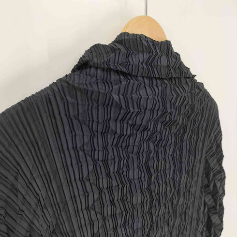 イッセイミヤケ ISSEY MIYAKE 13AW 立体プリーツ 3D デザイン L/S シャツ ブラウス レディース JPN:2