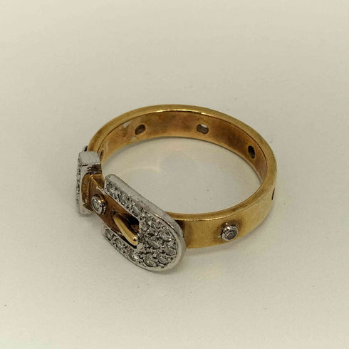 14K ベルトデザインリング レディース