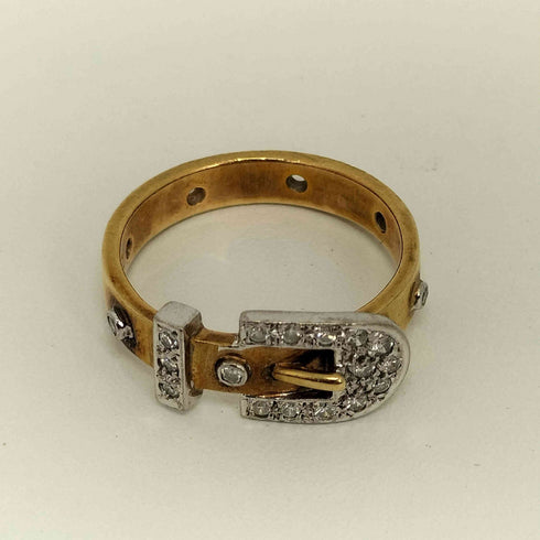 14K ベルトデザインリング レディース