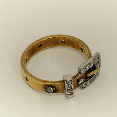 14K ベルトデザインリング レディース