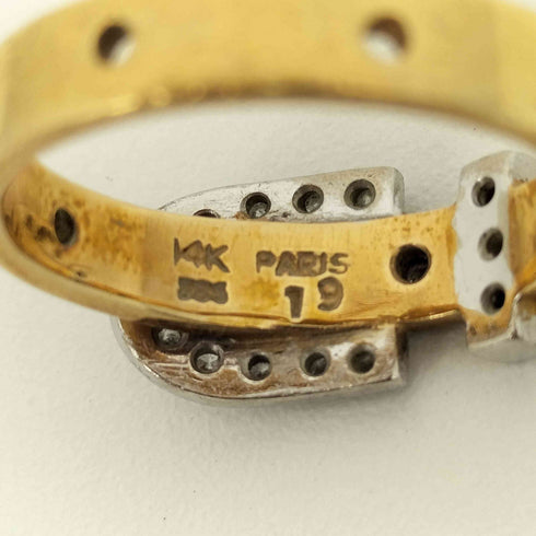 14K ベルトデザインリング レディース