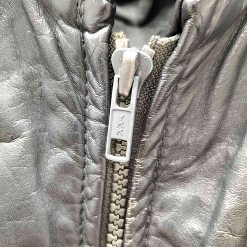 シアーズ Sears パッカブルフード ジップアップレザー ジャケット メンズ FR:46