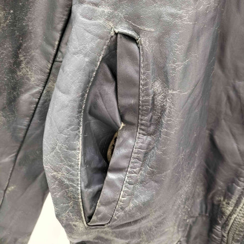 シアーズ Sears パッカブルフード ジップアップレザー ジャケット メンズ FR:46