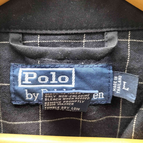 ポロバイラルフローレン Polo by RALPH LAUREN 90S 裏地シンプルチェック ポニー刺繍 スイングトップ メンズ import:L