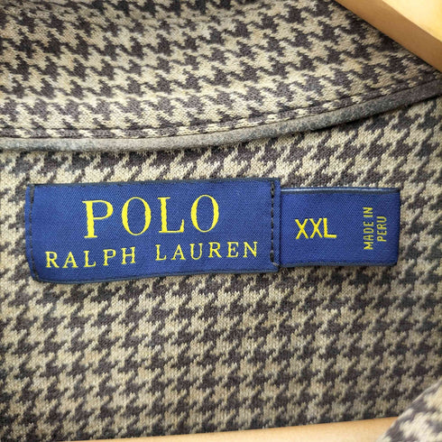 ポロラルフローレン POLO RALPH LAUREN ハウンドトゥース総柄 フラップポケット レギュラーカラーシャツ メンズ XXL