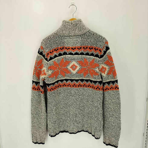 SUPERDRY&co 総柄ハーフボタンセーター レディース import:L