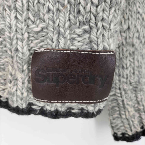 SUPERDRY&co 総柄ハーフボタンセーター レディース import:L