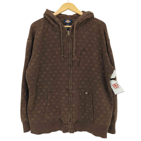 ディッキーズ Dickies 90S 総柄 ジップアップ パーカー メンズ import:M