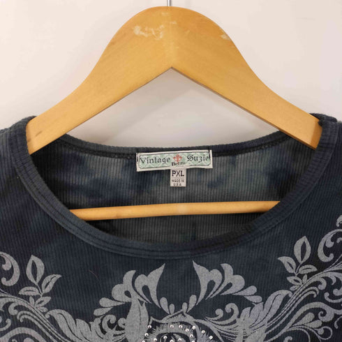 VINTAGE SUZIE USA製 Y2K デザインロンT レディース PXL