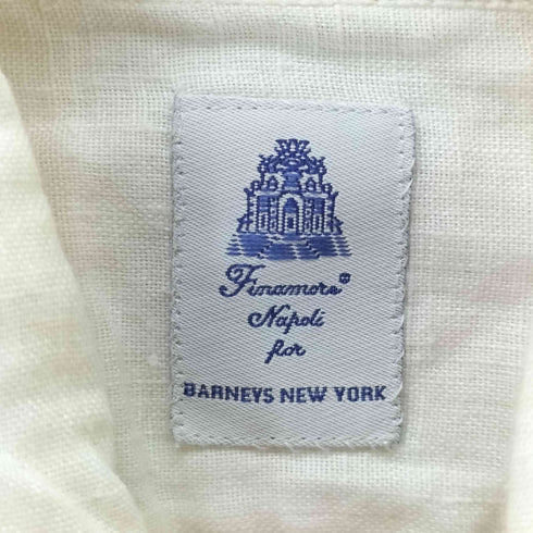 バーニーズニューヨーク BARNEYS NEWYORK リネンプルオーバーシャツ メンズ S