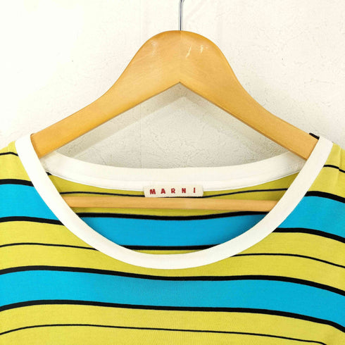 マルニ MARNI S/S ボーダークルーネックTシャツ レディース EUR:38