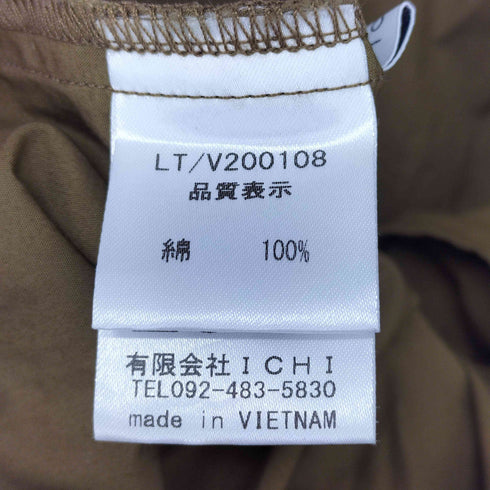 イチ ICHI バックレースアップ シャツワンピース レディース