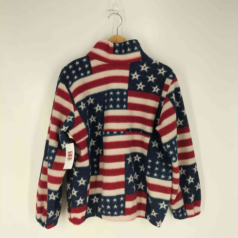 星条旗 ハーフジップ プルオーバー フリースジャケット メンズ