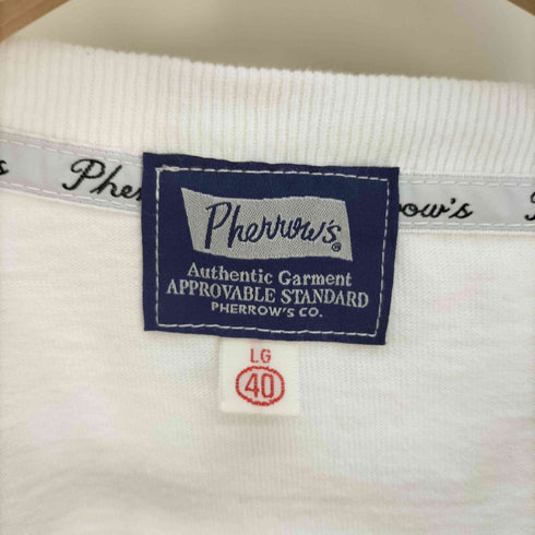 フェローズ PHERROWS ロゴプリント クルーネック Tシャツ メンズ 40