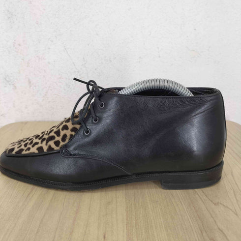 DRESSING WELL レオパード切替レザーシューズ MADE IN ITALY レディース 35.5