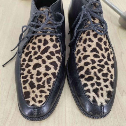 DRESSING WELL レオパード切替レザーシューズ MADE IN ITALY レディース 35.5