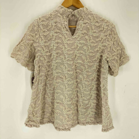 KAON 刺繍モックネックブラウス レディース S