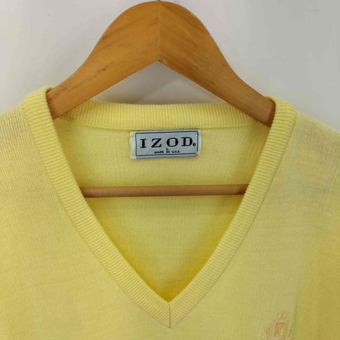 アイゾッド IZOD 90S USA製エンブレム刺繍 Vネックニットセーター メンズ L