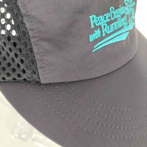Peace Begins with Running メッシュ ナイロンキャップ メンズ