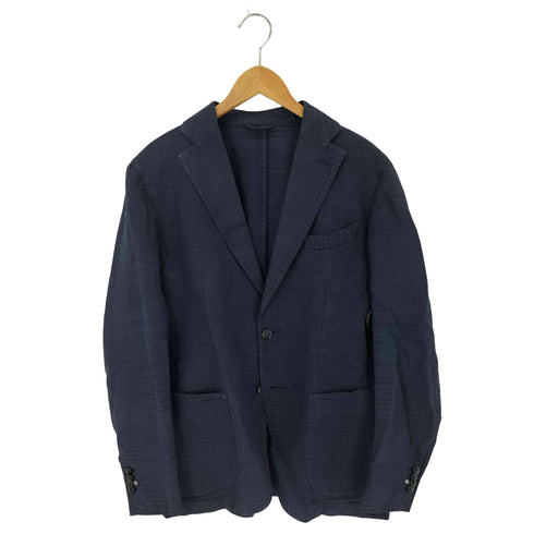 L.B.M.1911 コットン リネン ハウンドトゥース 2B テーラードジャケット メンズ