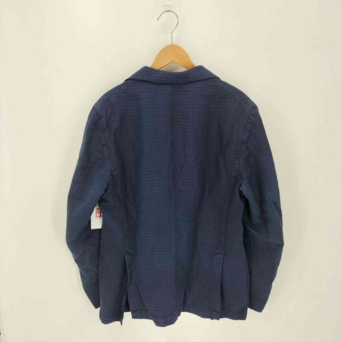 L.B.M.1911 コットン リネン ハウンドトゥース 2B テーラードジャケット メンズ