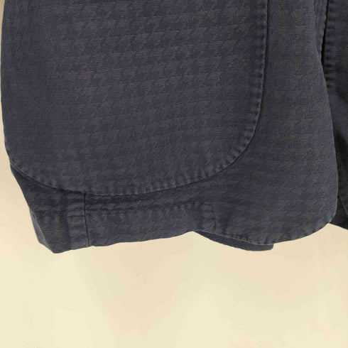 L.B.M.1911 コットン リネン ハウンドトゥース 2B テーラードジャケット メンズ