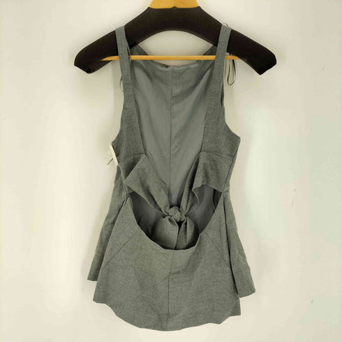 ザラ ZARA リボンペプラムトップス レディース import:M