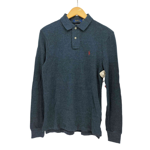 ポロラルフローレン POLO RALPH LAUREN CUSTOM SLIM FIT ポニー刺繍 L/S ポロシャツ 長袖 メンズ import:S