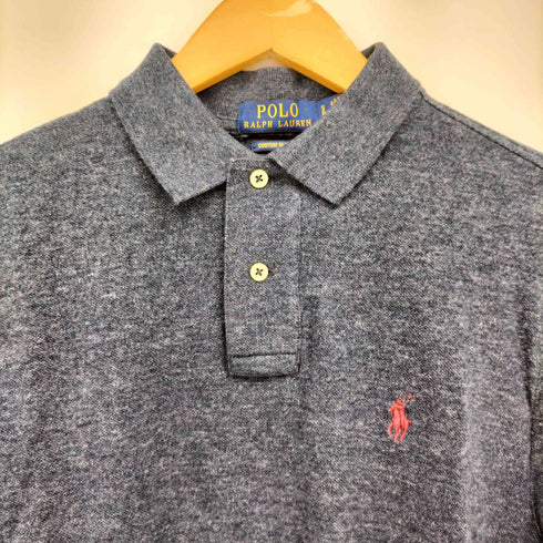 ポロラルフローレン POLO RALPH LAUREN CUSTOM SLIM FIT ポニー刺繍 L/S ポロシャツ 長袖 メンズ import:S