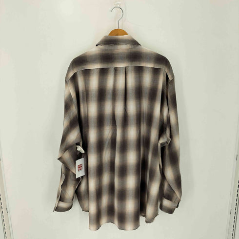 ホワイトランド WHITELAND ダメージ L/S チェックシャツ メンズ F