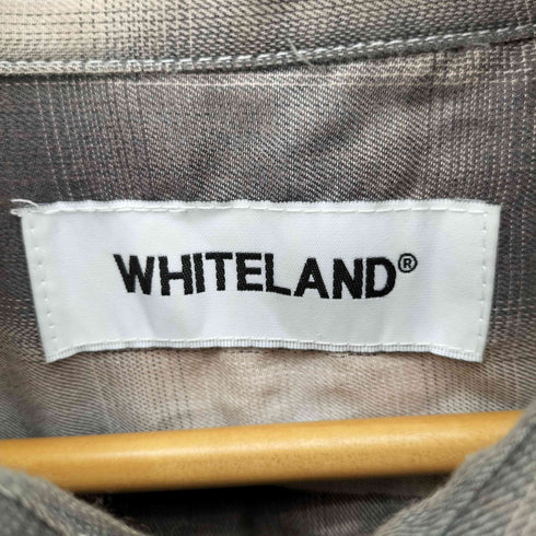ホワイトランド WHITELAND ダメージ L/S チェックシャツ メンズ F