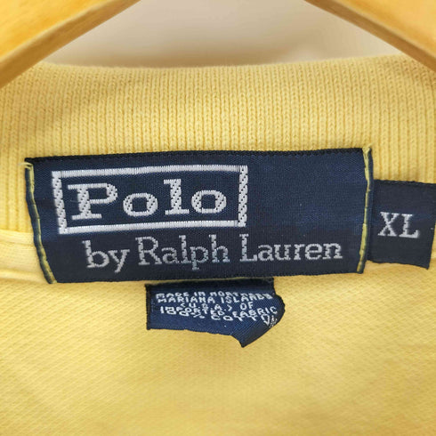 ポロバイラルフローレン Polo by RALPH LAUREN ワンポイント刺繍鹿の子L/S ポロシャツ メンズ XL