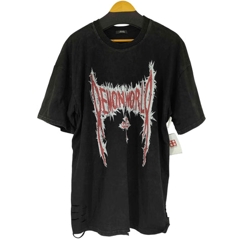 ダメージ加工フロントプリント S/S Tシャツ メンズ