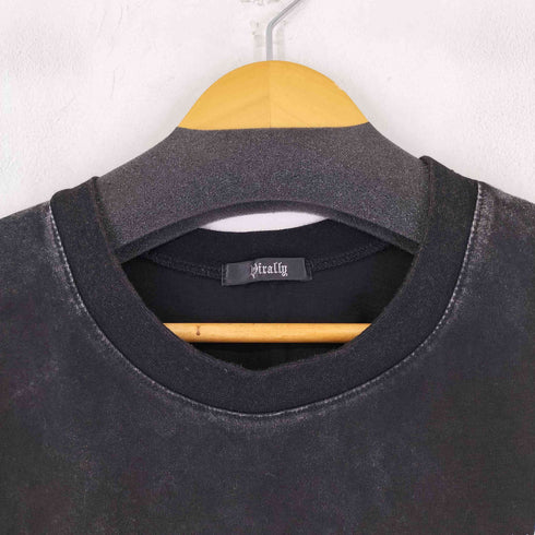 ダメージ加工フロントプリント S/S Tシャツ メンズ