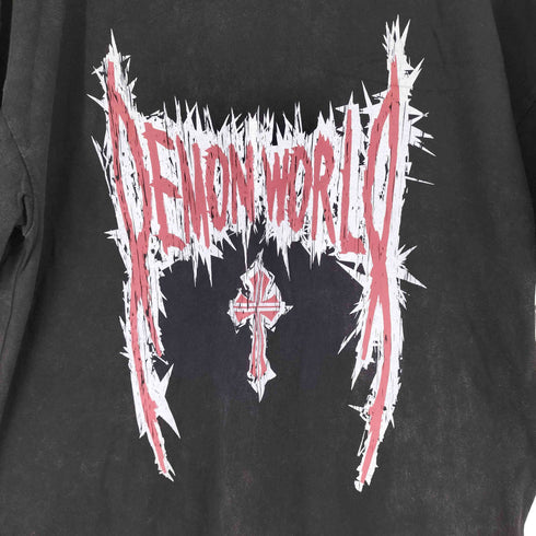 ダメージ加工フロントプリント S/S Tシャツ メンズ
