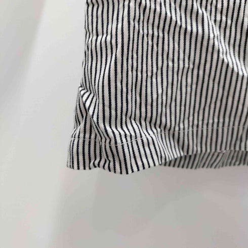 サブサエティ Subciety 日本製 ロゴワッペン ヒッコリーストライプ L/S シャツ メンズ JPN:L