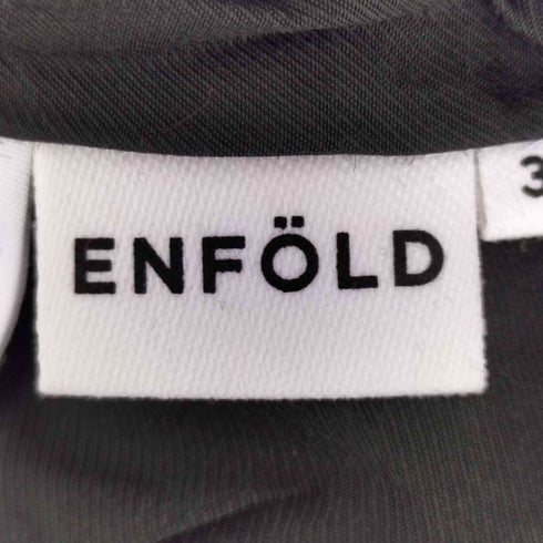 エンフォルド ENFOLD ネップ ヘリンボーンワイドパンツ レディース 38